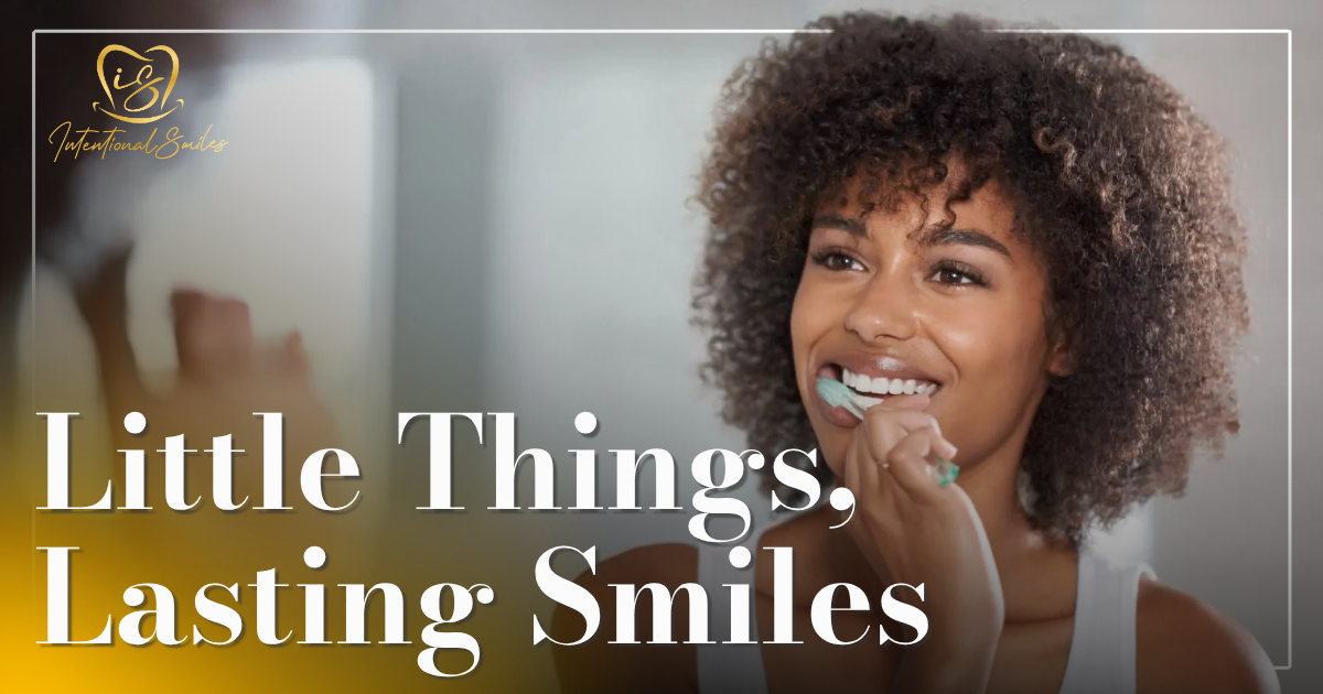 woman brushing teeth